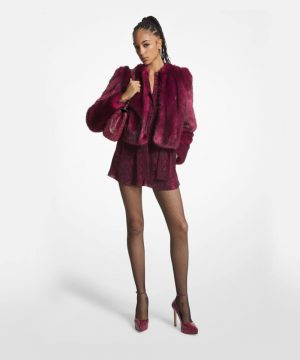 Pinstriped Satin Belted Shirtdress