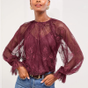 Lipsy Crimson Bloom Lace Statement Blouse